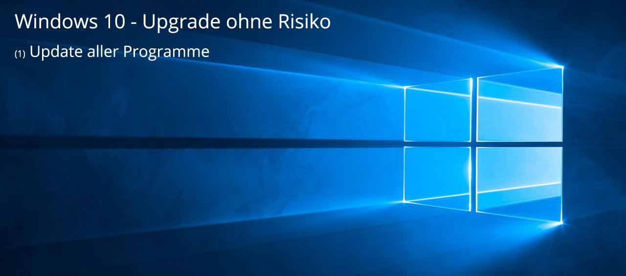 Windows 10 upgrade - update der Software